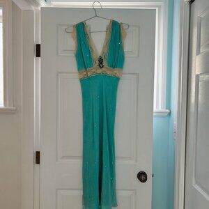 Sequins and lace cocktail dress